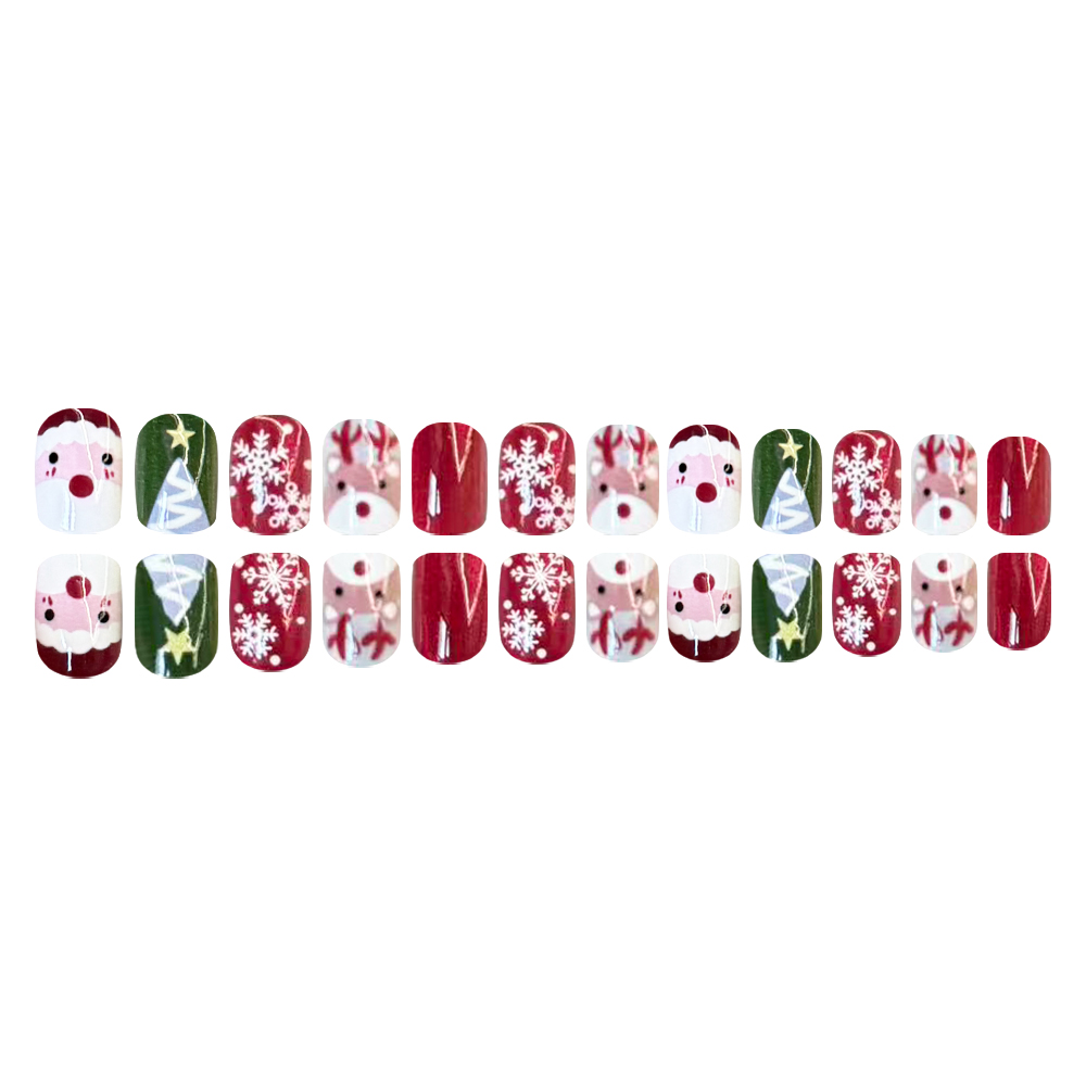 Christmas Press on Nails Santa - Nail Art Press On ulasan dan harga