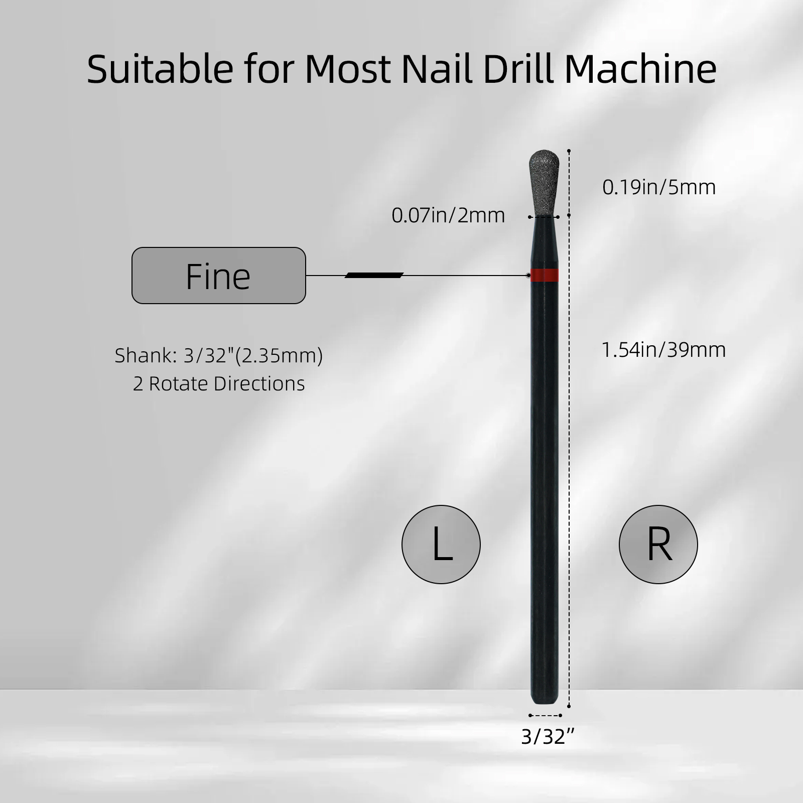 HYTOOS Black Round Top Nail Dr - Nail Drill Machine ulasan dan harga