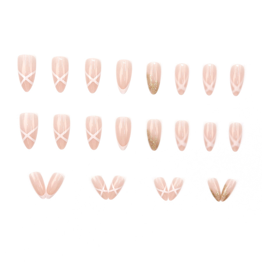 Medium fake nails for women Nu - Nail Art Press On ulasan dan harga