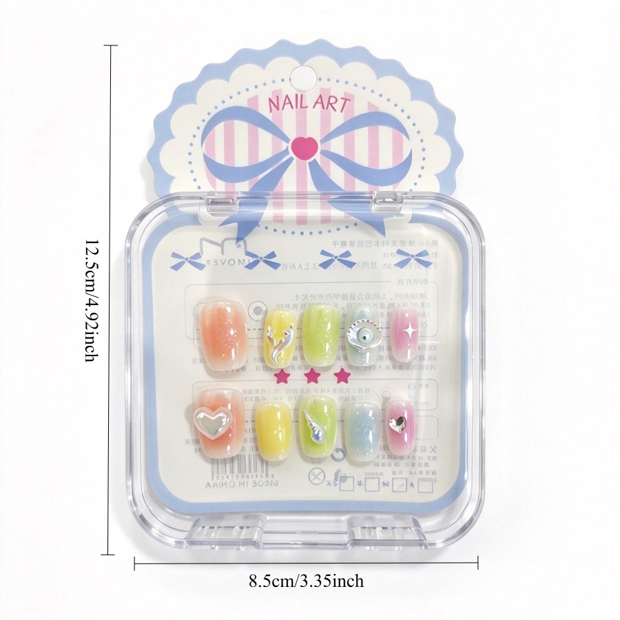Ocean Dopamine Press-On Nails, - Nail Art Ombre ulasan dan harga