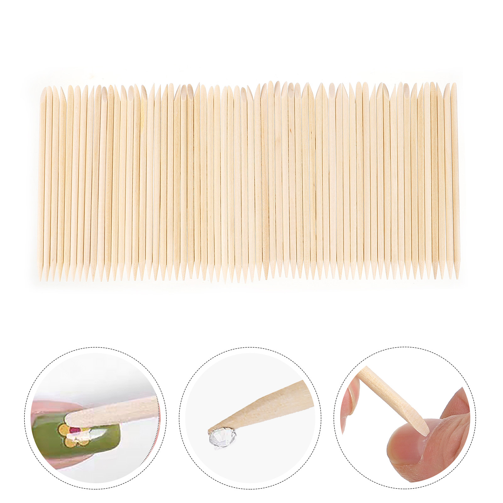 200pcs Orange Wood Cuticle Sti - Nail Art Orange ulasan dan harga
