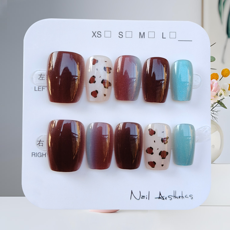10Pcs Autumn Winter New Style  - Nail Art Press On ulasan dan harga